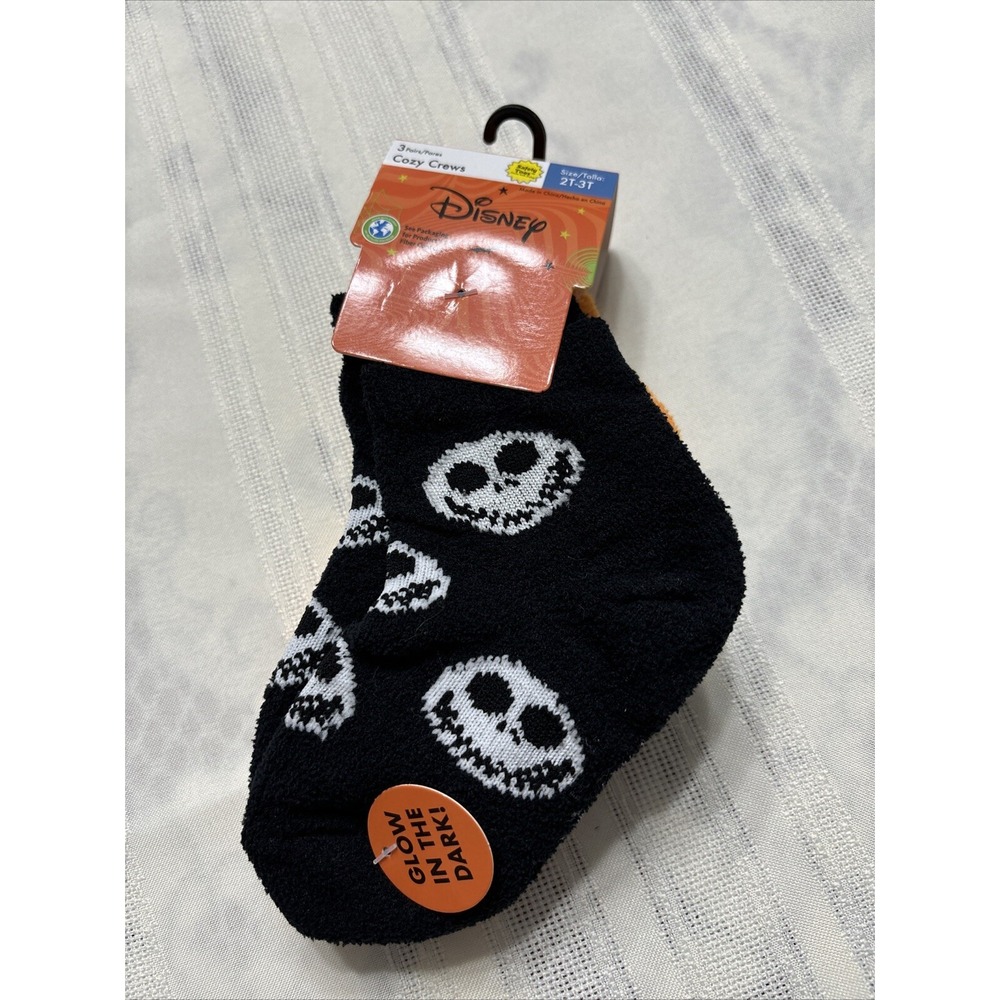 Disney Socks 2T-3T Glow In The Dark Tim Burton The Nightmare Before Christmas